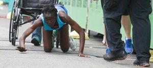 Hyvon Ngetich puzi na cilju maratona