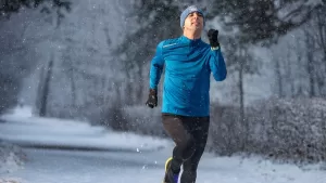 teško trčanje zimi na trčanju